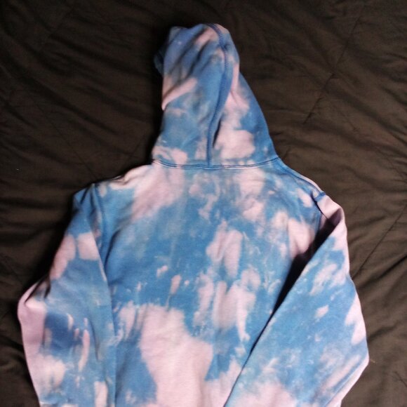 Vintage Y2K Nike Small Swoosh Reverse Dye Hoodie Sweatshirt - Picture 7 of 8